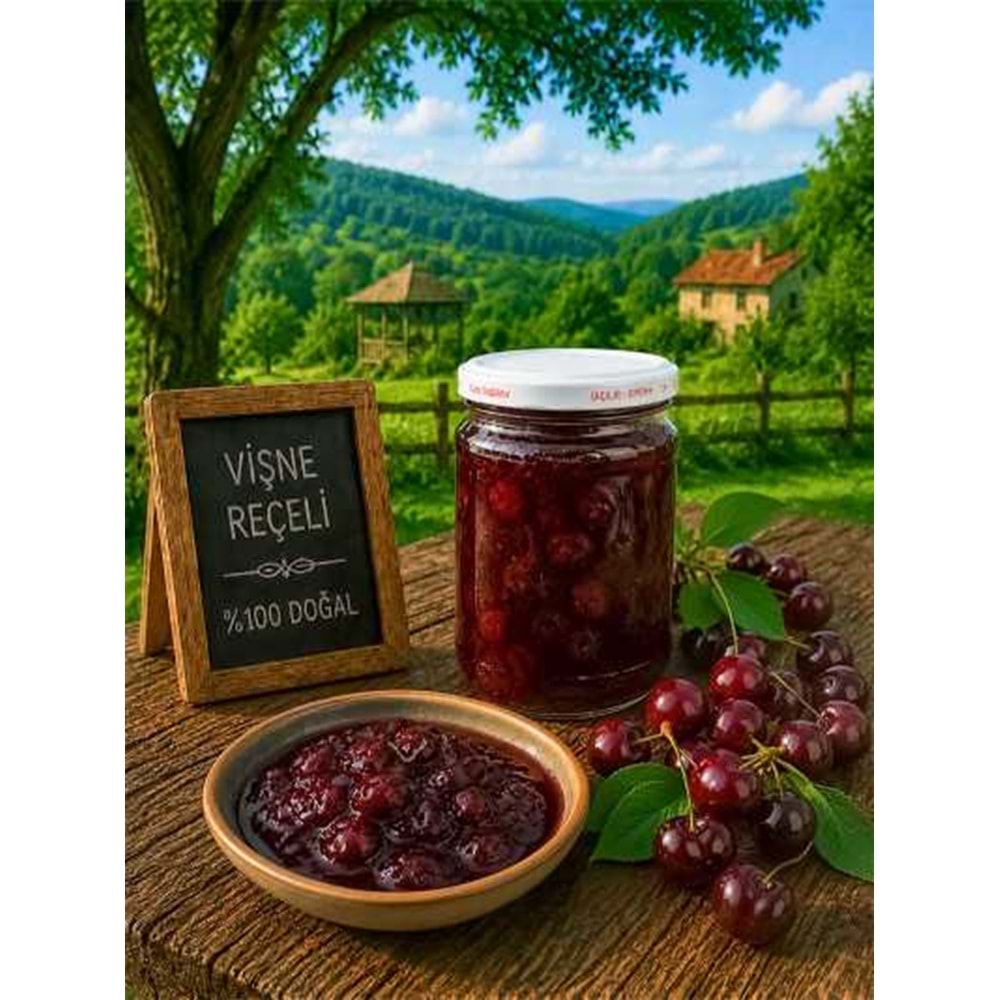 EV YAPIMI VİŞNE REÇELİ 700 GR-(ADET)